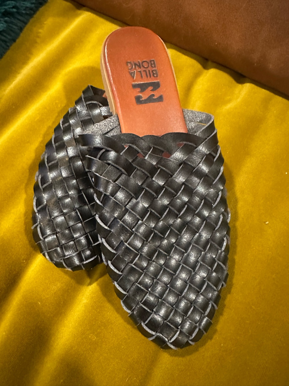 Billabong Black Woven Mule Slides